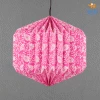 Ascetic Pink Patterned Paper Lantern