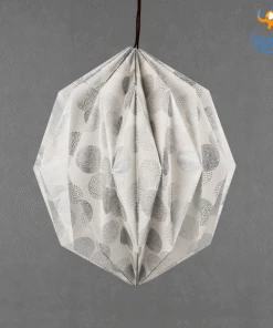 Ascetic Silver Patterned Paper Lantern Sale