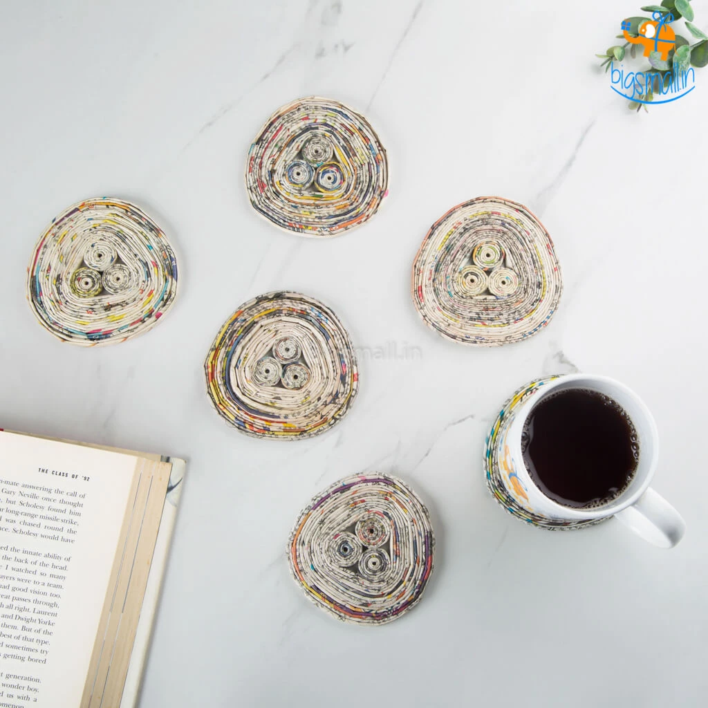 Bigsmall Father's Day Eco-Friendly Recycled Paper Coasters