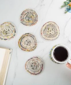 Bigsmall Father's Day Eco-Friendly Recycled Paper Coasters