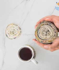 Bigsmall Father's Day Eco-Friendly Recycled Paper Coasters