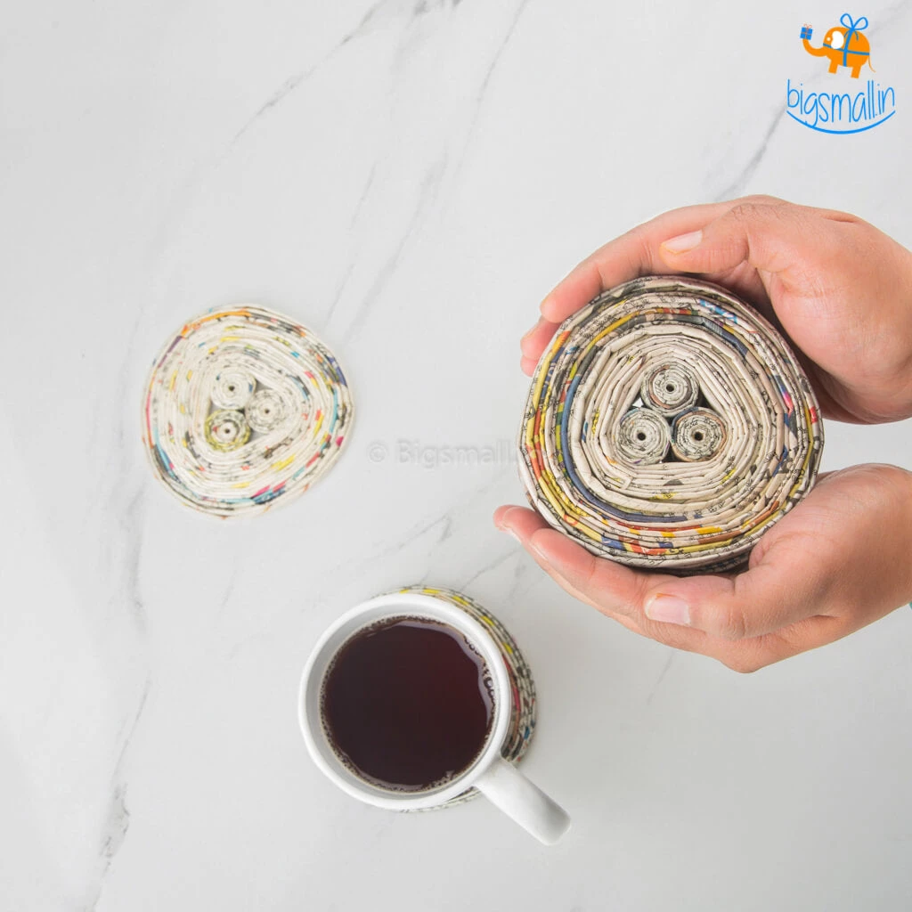 Bigsmall Father's Day Eco-Friendly Recycled Paper Coasters