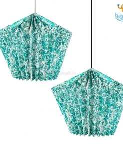 Ascetic Sale Blue Patterned Paper Lantern