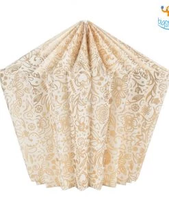 Ascetic Gold Patterned Paper Lantern