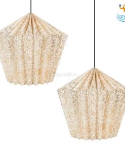 Ascetic Gold Patterned Paper Lantern