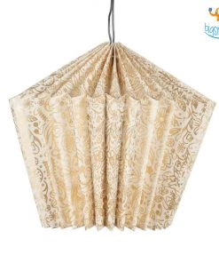 Ascetic Gold Patterned Paper Lantern
