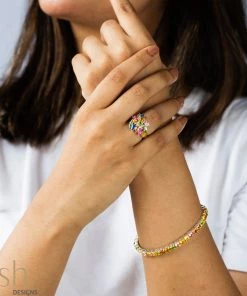 Ash Designs Paradise Valley Semi-Precious Ring Set In Silver