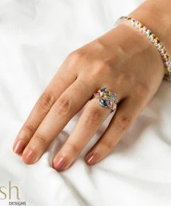 Ash Designs Paradise Valley Semi-Precious Ring Set In Silver