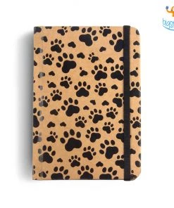 Mooch Design Studio Paw Prints A6 Notebook With Elastic All Of It