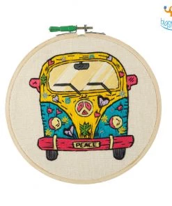 Hoop-Broideries Handmade Peace Embroidery Hoop Art