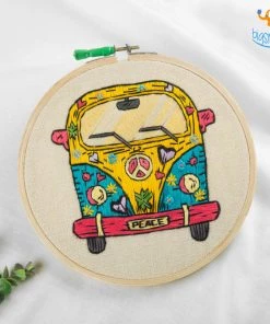 Hoop-Broideries Handmade Peace Embroidery Hoop Art