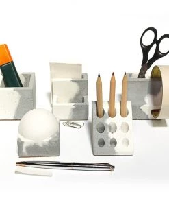Elite Earth Gurpreet Penta Concrete Desk Organiser Box