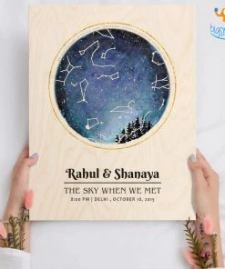 Chitra Chaya Personalized Wooden Frame - Stars Above Us | COD Not Available