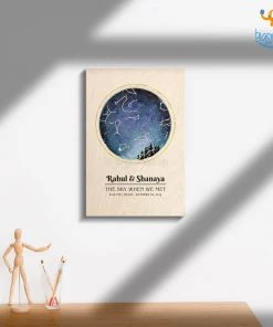 Chitra Chaya Personalized Wooden Frame - Stars Above Us | COD Not Available