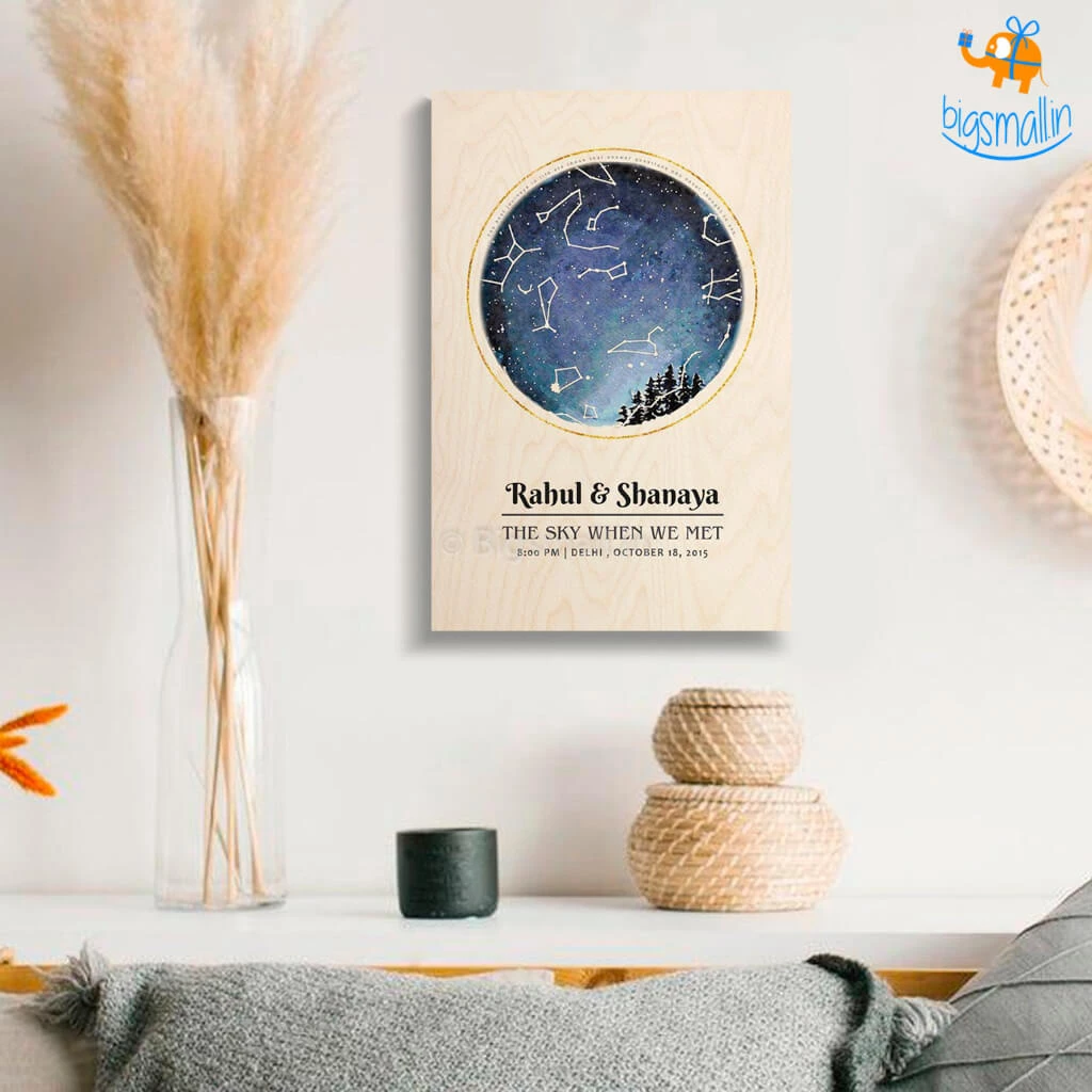 Chitra Chaya Personalized Wooden Frame - Stars Above Us | COD Not Available