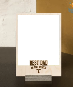 Chitra Chaya Best Dad Ever Personalized Wooden Print Frame | COD Not Available