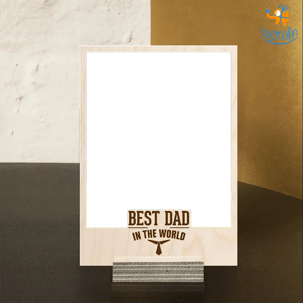 Chitra Chaya Best Dad Ever Personalized Wooden Print Frame | COD Not Available