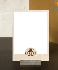 Chitra Chaya Father's Day Personalized Wooden Print Frame | COD Not Available