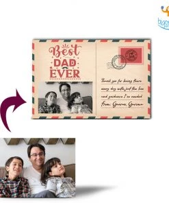 Chitra Chaya Personalized Best Dad Ever Wooden Postcard | COD Not Available Father's Day