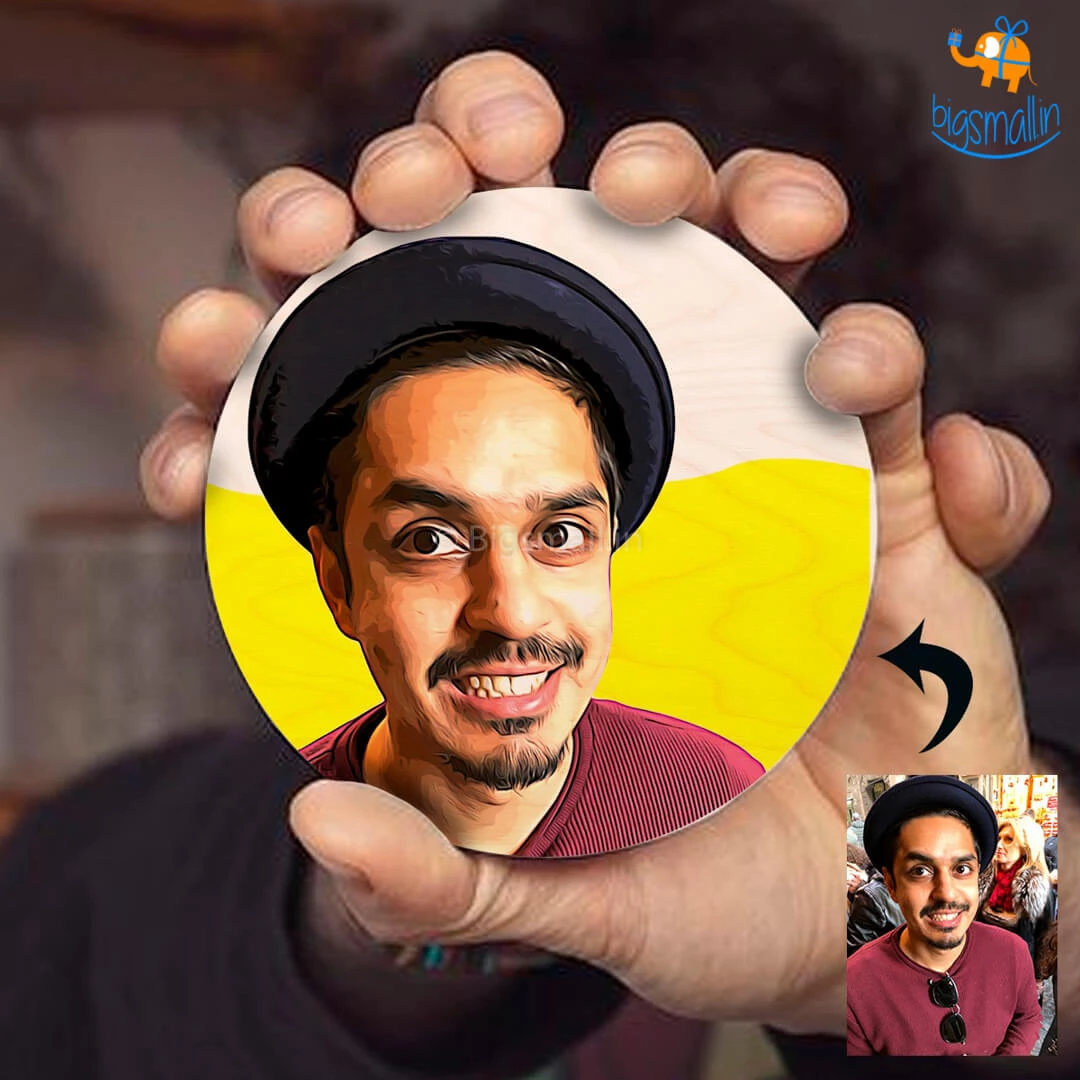 Chitra Chaya Personalized Comic Wooden Coasters | COD Not Available Father's Day