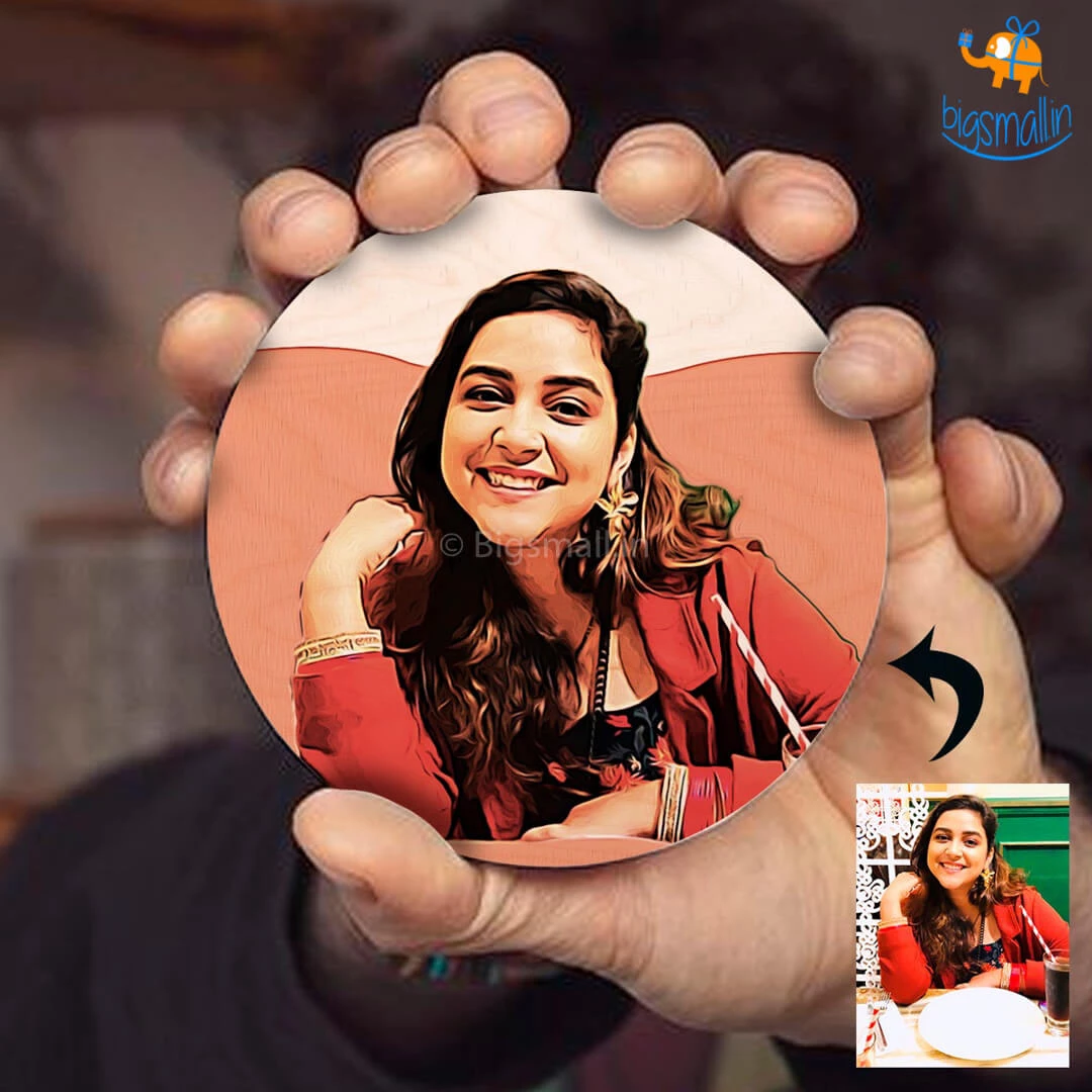 Chitra Chaya Personalized Comic Wooden Coasters | COD Not Available Father's Day