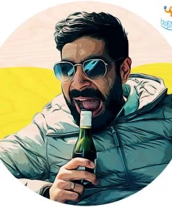 Chitra Chaya Personalized Comic Wooden Coasters | COD Not Available Father's Day