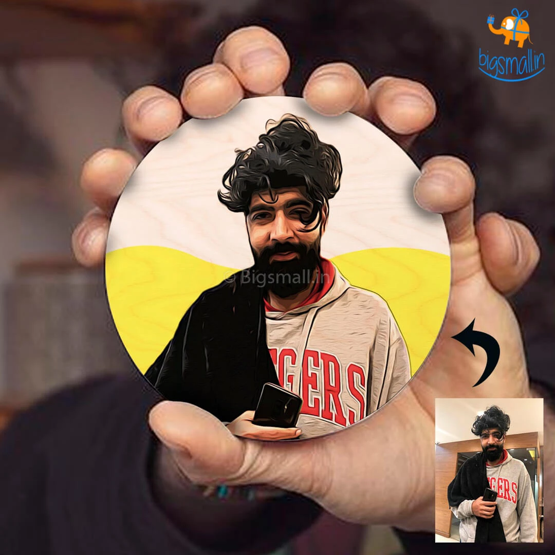 Chitra Chaya Personalized Comic Wooden Coasters | COD Not Available Father's Day