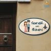 Chitra Chaya Personalized Airforce Couple Name Plate | COD Not Available