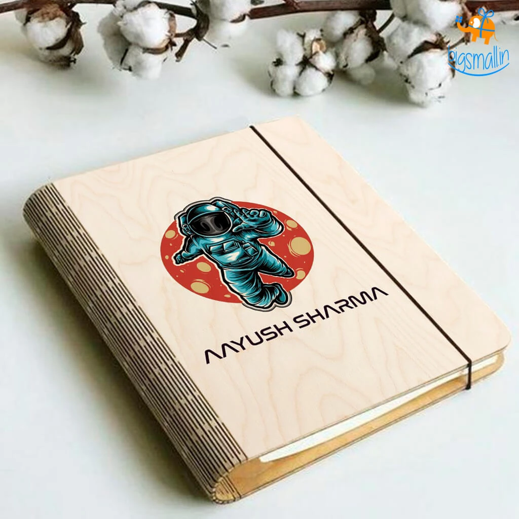 Chitra Chaya Personalized Astro Theme Wooden Binder Diary | COD Not Available