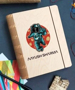 Chitra Chaya Personalized Astro Theme Wooden Binder Diary | COD Not Available