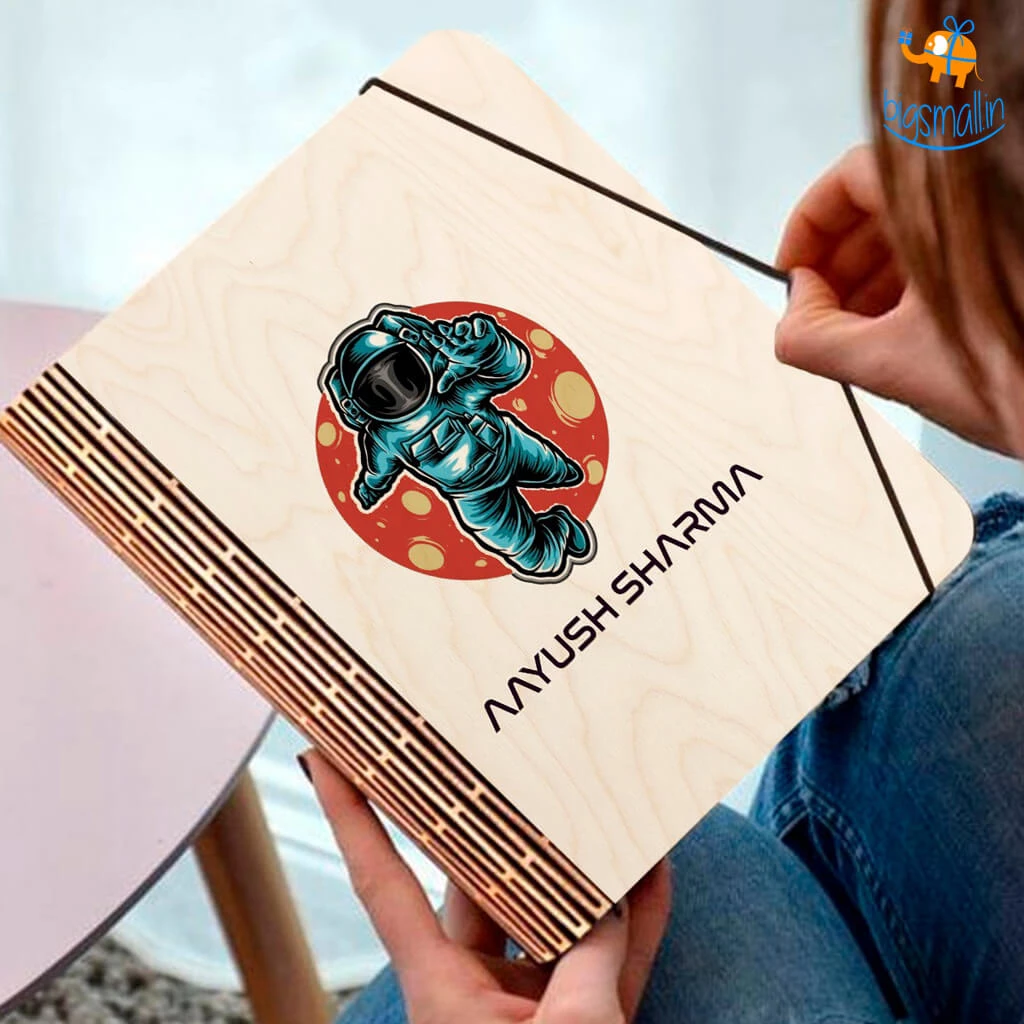 Chitra Chaya Personalized Astro Theme Wooden Binder Diary | COD Not Available