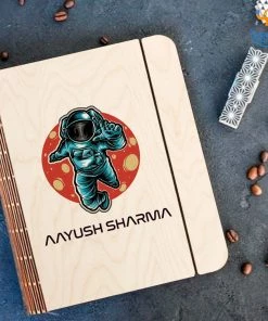 Chitra Chaya Personalized Astro Theme Wooden Binder Diary | COD Not Available