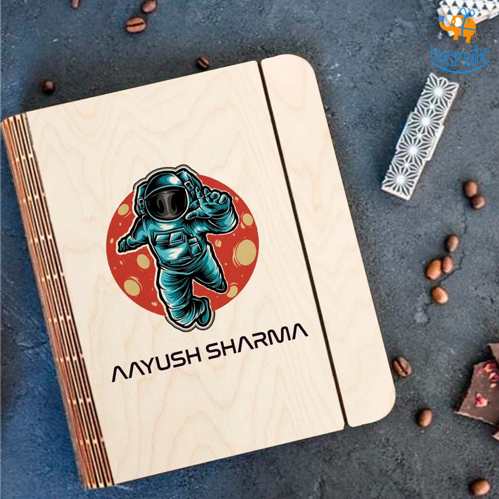 Chitra Chaya Personalized Astro Theme Wooden Binder Diary | COD Not Available