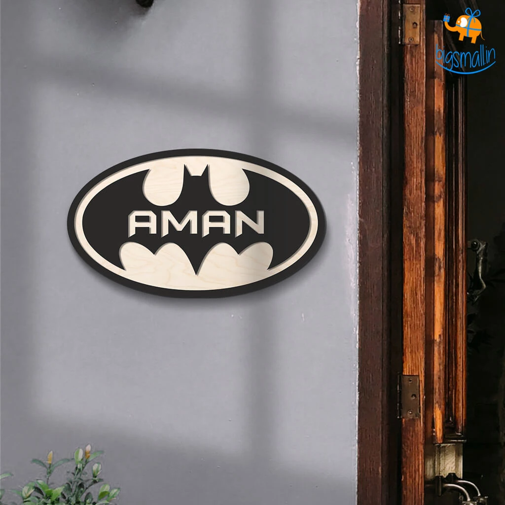 Chitra Chaya Personalized Batman Themed Nameplate | COD Not Available