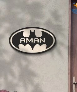 Chitra Chaya Personalized Batman Themed Nameplate | COD Not Available