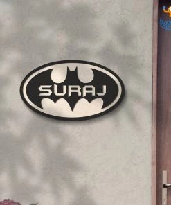 Chitra Chaya Personalized Batman Themed Nameplate | COD Not Available