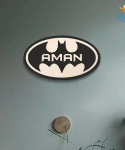 Chitra Chaya Personalized Batman Themed Nameplate | COD Not Available
