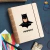 Chitra Chaya Personalized Batman Theme Wooden Binder Diary | COD Not Available