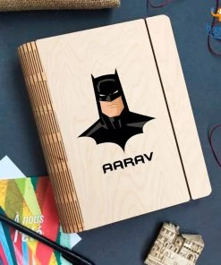 Chitra Chaya Personalized Batman Theme Wooden Binder Diary | COD Not Available