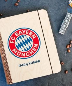 Chitra Chaya Personalized Bayern Munich Wooden Binder Diary | COD Not Available