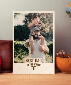 Chitra Chaya Best Dad Ever Personalized Wooden Print Frame | COD Not Available