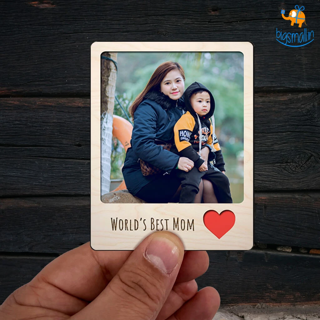 Chitra Chaya Personalized Best Mom Wooden Fridge Magnet | COD Not Available