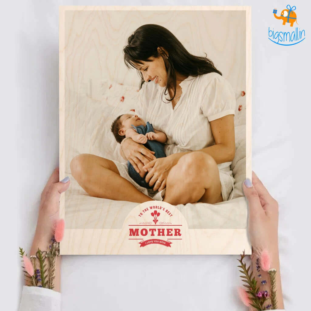 Chitra Chaya Mother's Day Personalized Wooden Print Frame | COD Not Available