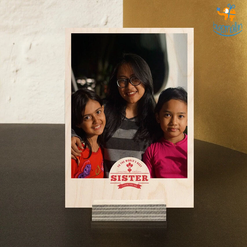 Chitra Chaya Best Sister Personalized Wooden Print Frame | COD Not Available