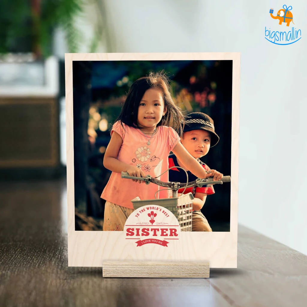 Chitra Chaya Best Sister Personalized Wooden Print Frame | COD Not Available