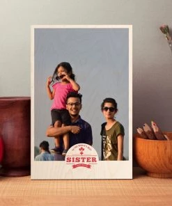 Chitra Chaya Best Sister Personalized Wooden Print Frame | COD Not Available