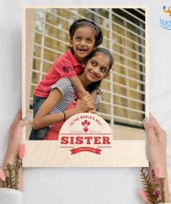 Chitra Chaya Best Sister Personalized Wooden Print Frame | COD Not Available