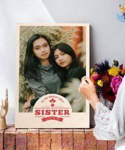 Chitra Chaya Best Sister Personalized Wooden Print Frame | COD Not Available