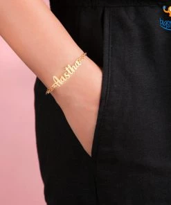 Pin It Up Personalized Metallic Gold Bracelet | COD Not Available