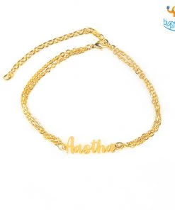 Pin It Up Personalized Metallic Gold Bracelet | COD Not Available